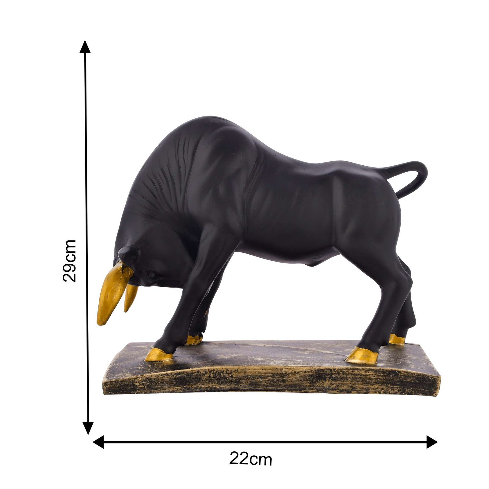 Antique Geometric Statue Bull Sculpture - Image 2